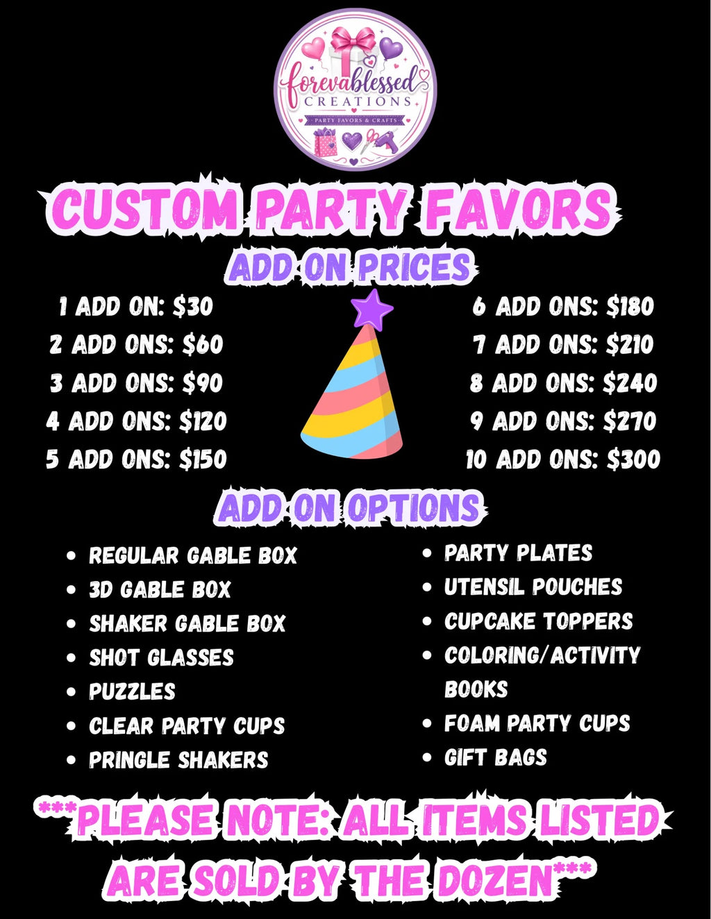 Party Favor Add Ons
